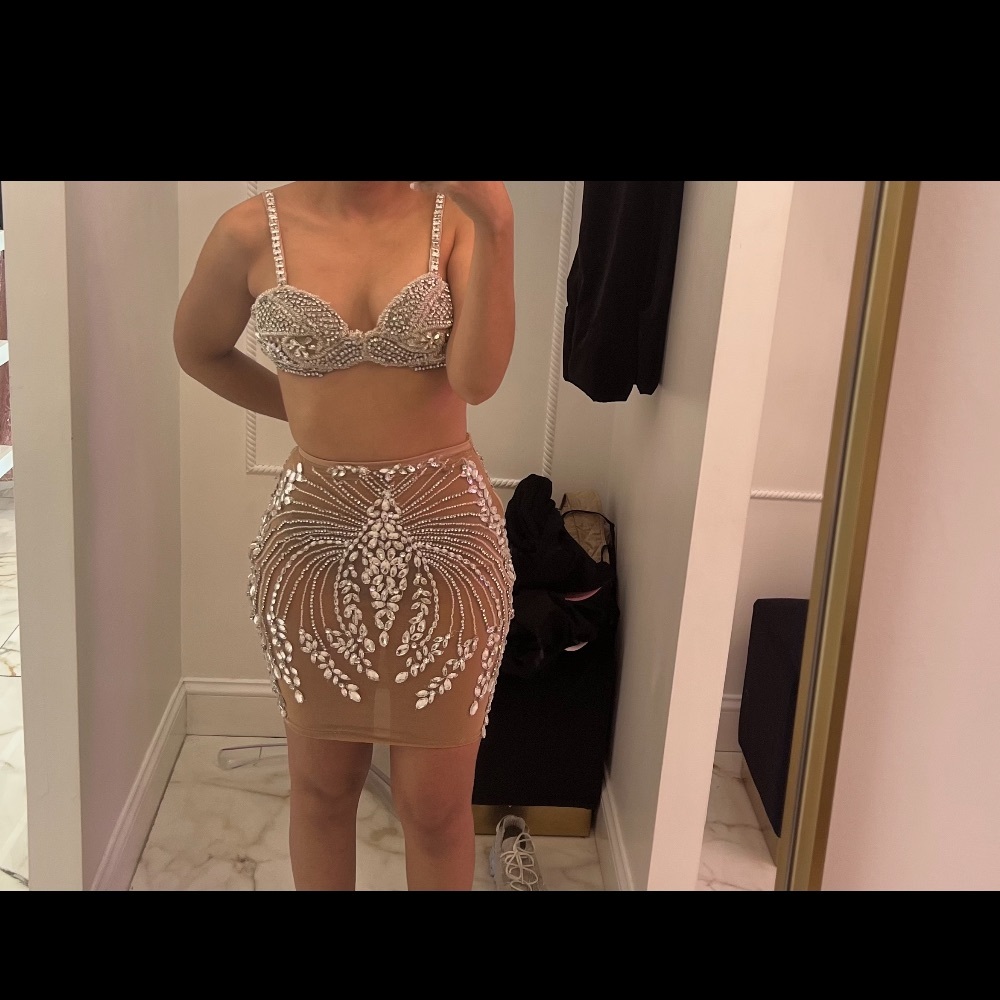 Rhinestone Two Piece Set